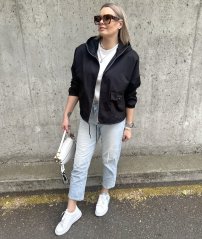 Černá trendy bunda FASHION