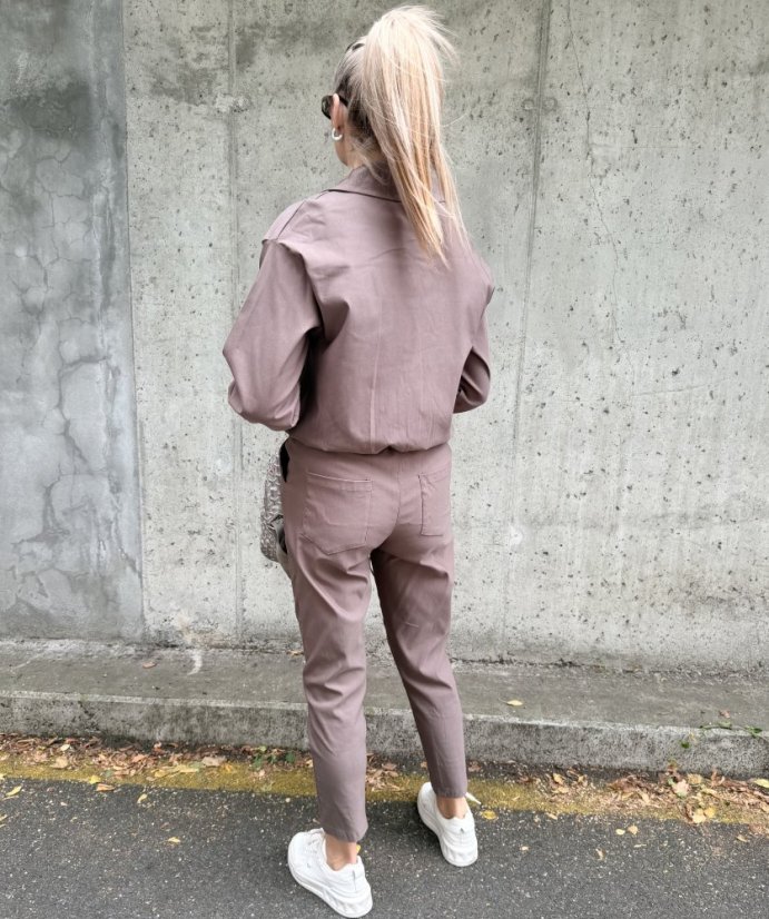 Mokka hnědá  košilová elastická bunda MADISON