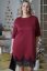 Burgundy červené šaty zdobené krajkou WAWE DRESS