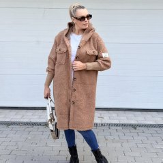 Camel teddy kabát TEDDORA
