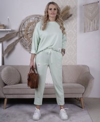 Světle mintová fashion souprava z máslového materiálu PAMMY