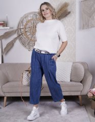 Džínové kalhoty s páskem FLORENCE DENIM