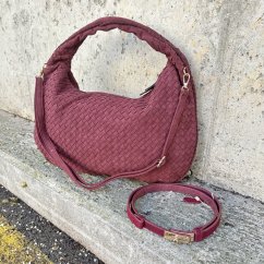 Burgundy červená trendy kabelka VENET