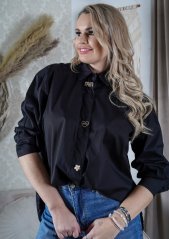Černá oversize košile LUX ECLATE