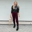 Burgundy červené elastické trendy kalhoty LUX ALORA