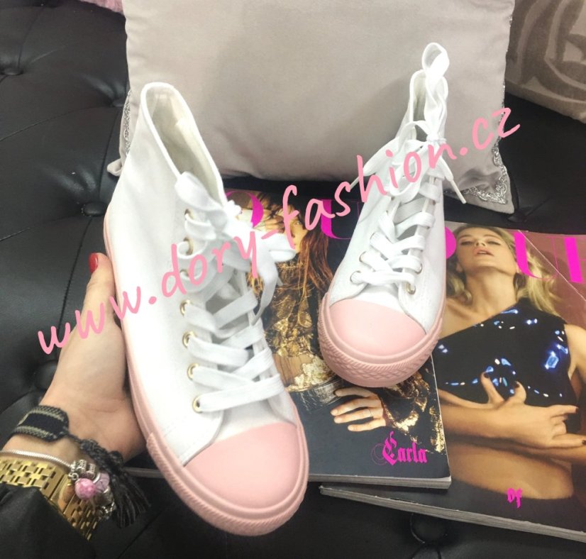 Kotníkové tenisky BABY PINK
