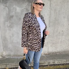 Hnědé sako ANIMAL LEOPARD
