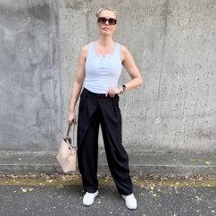 Černé trendy kalhoty s překladem ELYSIA