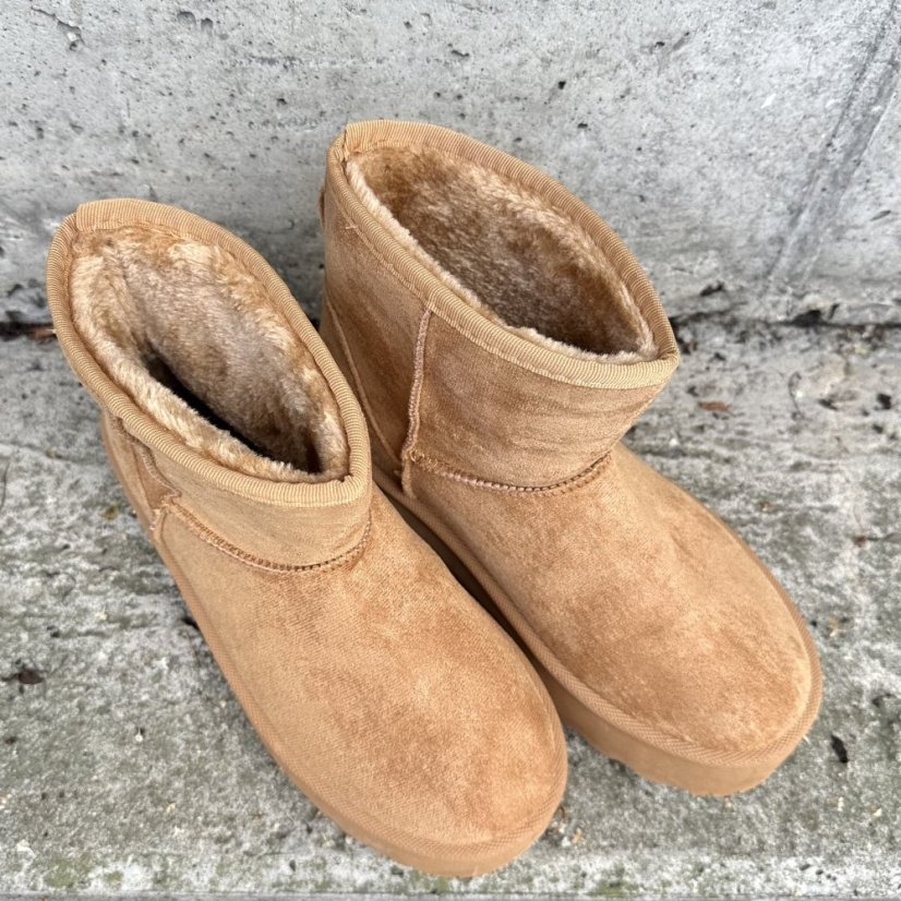Camel hnědé válenky SNUGGY PLATFORM