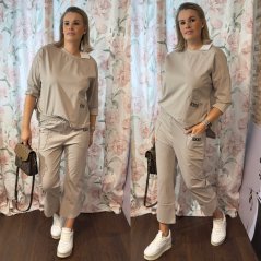 Světlá mokka hnědá fashion souprava STAR