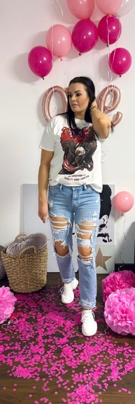 Modré boyfriend džíny REANA