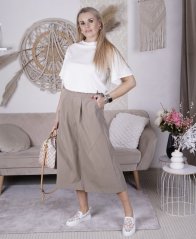 Mokka hnědá kalhotová sukně CONNIE