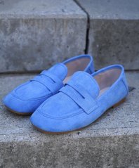 Královsky modré semišové mokasíny NADINE