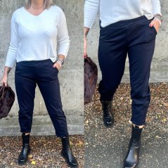 Tmavě modré trendy kalhoty CITY COMFY