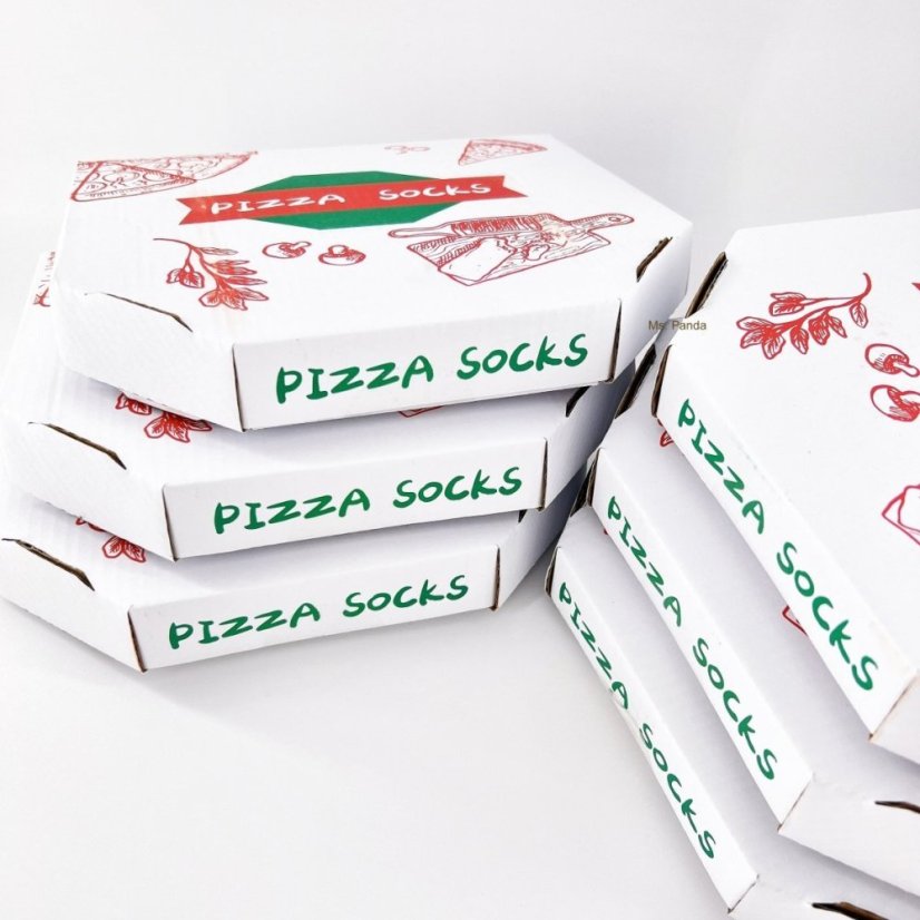 Velká dárková sada 4 páry ponožek PIZZA SET 36-41