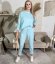 Světle modrá fashion souprava z máslového materiálu PAMMY