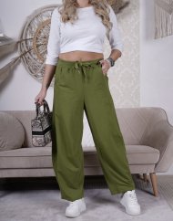 Limetkové zelené trendy balónové kalhoty ELARA LUX
