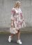 Krémové boho šaty s bordó květy BOHO BLOOM