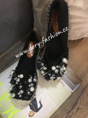 Černé espadrilky CORAL