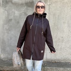 Čokoládově hnědá šusťáková bunda DESIGN