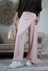 Pudrově růžové kalhoty s překladem LUX WRAPY