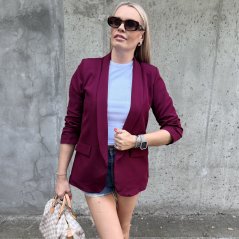 Burgundy červené klasické sako STELLA