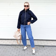 Tmavě modrá šusťáková bunda LUX AVENUE