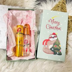 Dárková sada Mandlový olejíček na rty se zlatem Qoiden + BACCARAT Prémiový parfém 10 ml