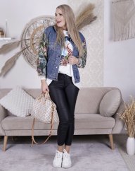 Modrá kombinovaná džínová bunda FOREST DENIM
