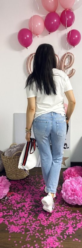 Modré boyfriend džíny REANA