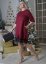 Burgundy červené šaty zdobené krajkou WAWE DRESS