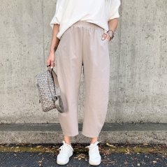 Mokka hnědé trendy barrelové kalhoty METFISS