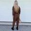 Čokoládově hnědá trendy souprava ELEGANT CHIC LONG