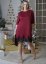 Burgundy červené šaty zdobené krajkou WAWE DRESS