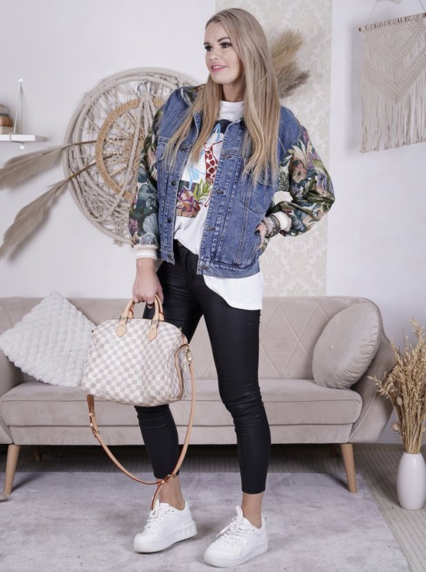 Modrá kombinovaná džínová bunda FOREST DENIM