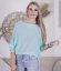Mintový svetřík netopýřího střihu s mašlí na zádech BELLA BOW