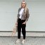 Černé elastické trendy kalhoty LUX ALORA