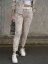 Béžové kalhoty s květy a páskem POSITANO BLOOM