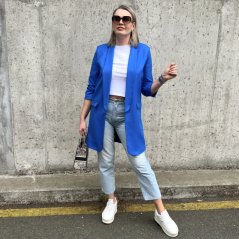 Královsky modré dlouhé sako EVENTS