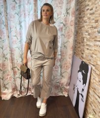 Světlá mokka hnědá fashion souprava STAR