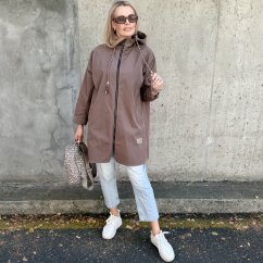 Mokka hnědá šusťáková bunda DESIGN