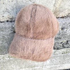 Béžová kožešinová kšiltovka LUX FUR