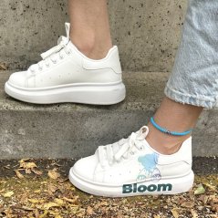 Bílé tenisky na vyšší podrážce BLOOM