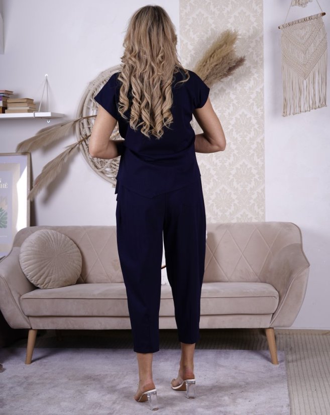 Tmavě modrá trendy souprava ELEGANT CHIC