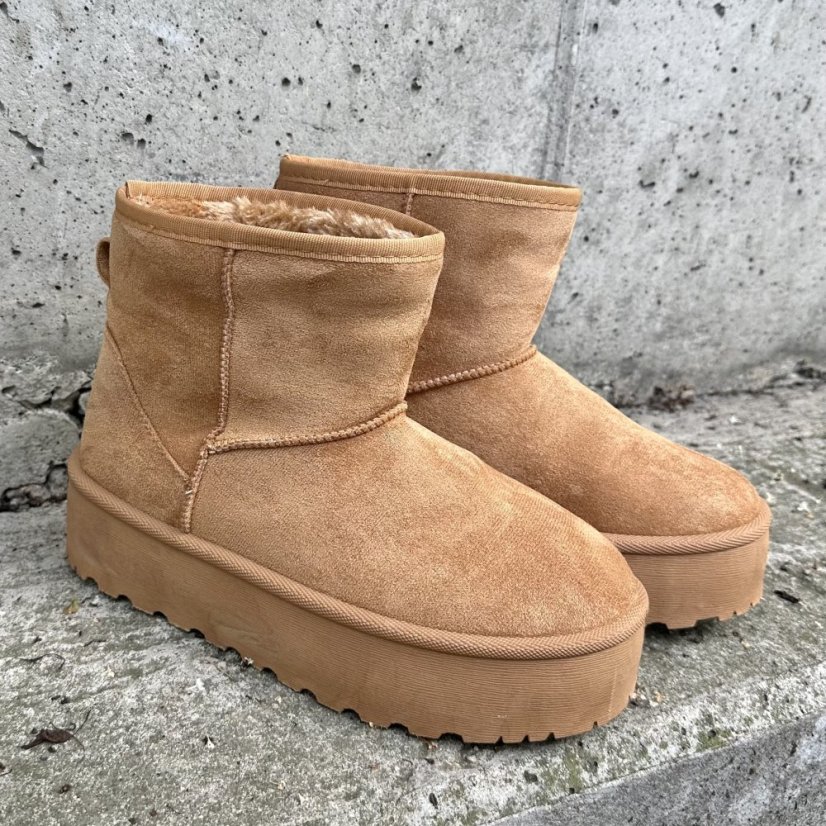 Camel hnědé válenky SNUGGY PLATFORM