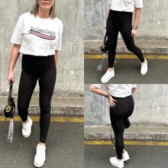 Dlouhé černé bambusové legíny EVIE
