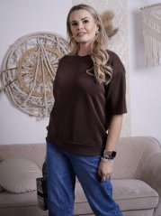 Čokoládově hnědé mikinové tričko AZARE