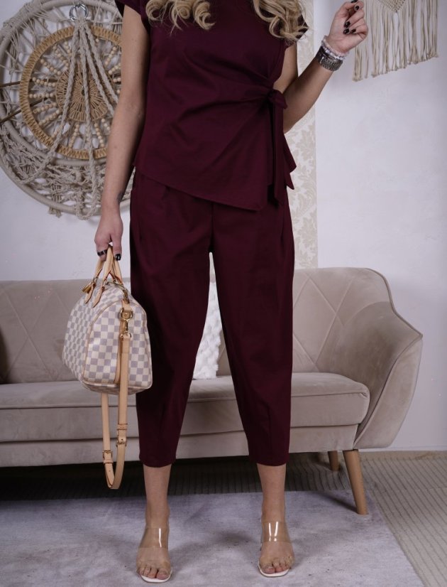 Burgundy červená trendy souprava ELEGANT CHIC