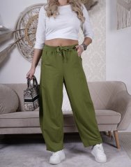 Limetkové zelené trendy balónové kalhoty ELARA LUX