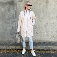 Světle béžová šusťáková bunda DESIGN
